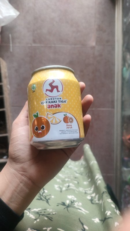 Larutan Cap Kaki Tiga Anak Rasa Jeruk