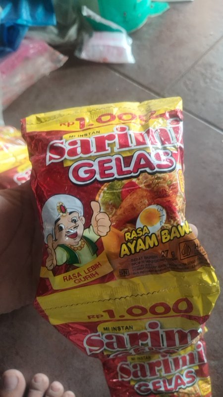 Sarimi Gelas Ayam Bawang